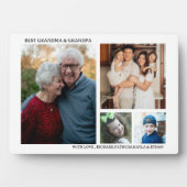 Best Grandma And Grandpa 4 Photo Collage White フォトプラーク (正面)