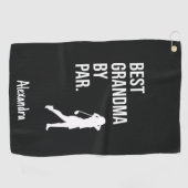 Best Grandma By Par Golfer Gifts For Grandmother ゴルフタオル (横)