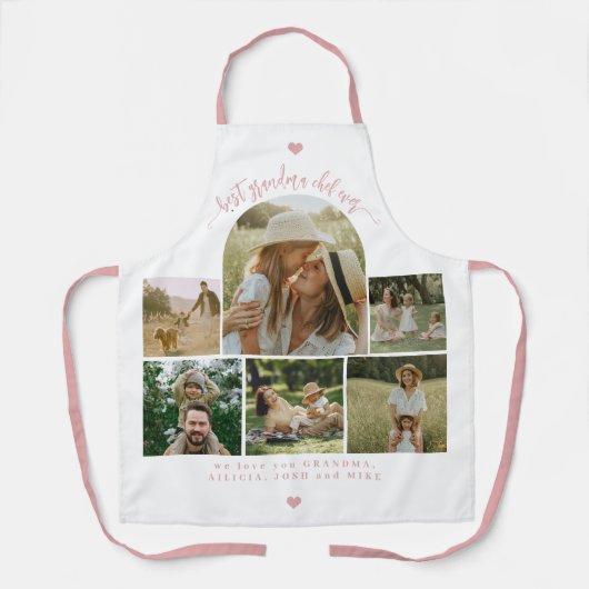 Best grandma chef ever custom photo collage  エプロン (正面)