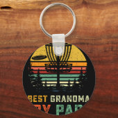 Best Grandma Disc Golf Gift Grandmother Frisbees D キーホルダー (正面)