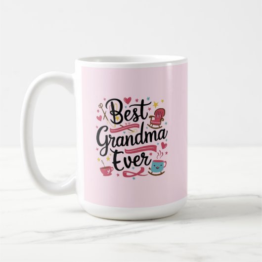 Best grandma ever コーヒーマグカップ (左)