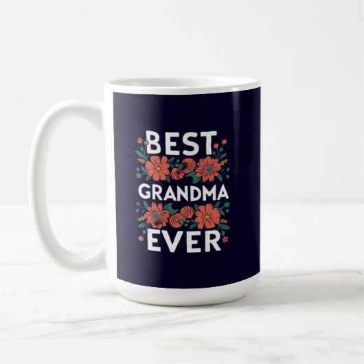 Best grandma ever コーヒーマグカップ (左)
