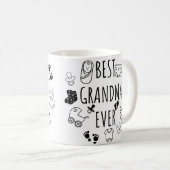 Best grandma ever コーヒーマグカップ (正面右)