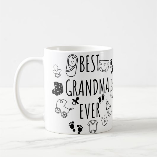 Best grandma ever コーヒーマグカップ (左)
