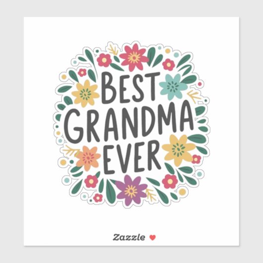 Best grandma ever シール (シート)