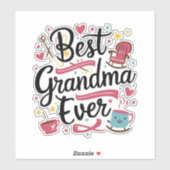 Best grandma ever シール (シート)