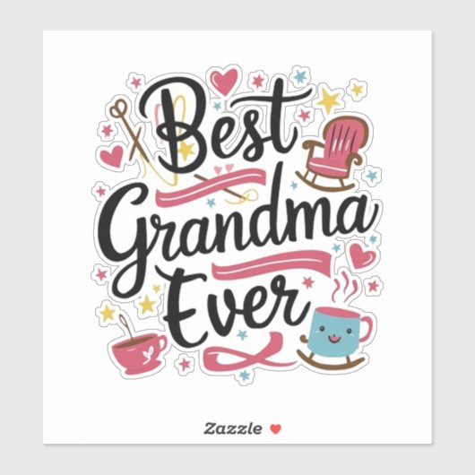 Best grandma ever シール (シート)