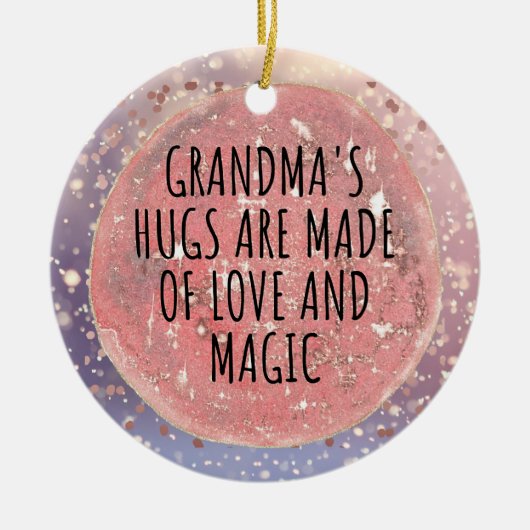 Best grandma ever セラミックオーナメント (正面)