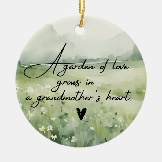 Best grandma ever セラミックオーナメント (正面)