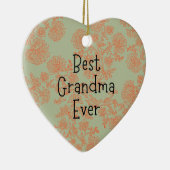 Best grandma ever セラミックオーナメント (右)
