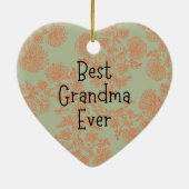 Best grandma ever セラミックオーナメント (裏面)