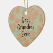 Best grandma ever セラミックオーナメント (左)