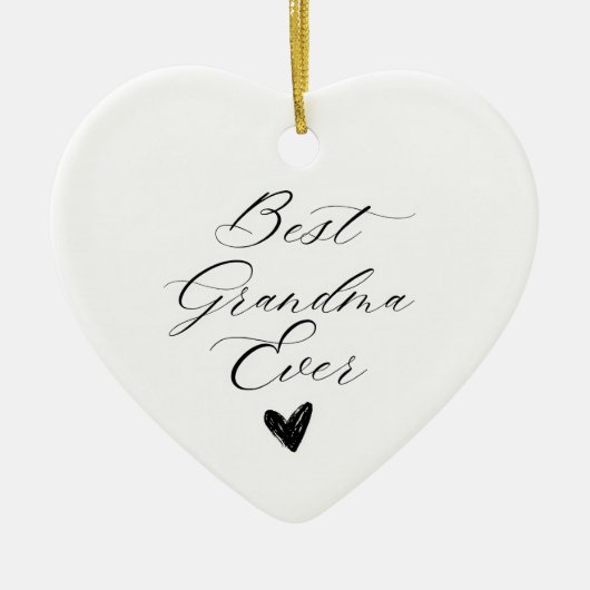 Best grandma ever セラミックオーナメント (正面)