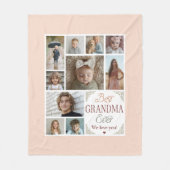 Best Grandma Ever 10 Photo Collage  フリースブランケット (正面)