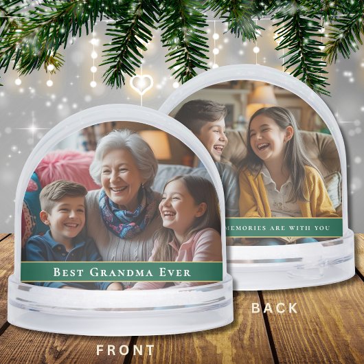 Best grandma Ever 2-Photo Grandkids Christmas Gift