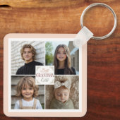 Best Grandma Ever 4 Photo Collage  キーホルダー (裏面)