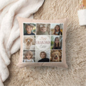 Best Grandma Ever 8 Photo Collage Throw Pillow クッション (ブランケット)