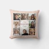 Best Grandma Ever 8 Photo Collage Throw Pillow クッション (正面)