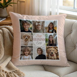 Best Grandma Ever 8 Photo Collage Throw Pillow クッション