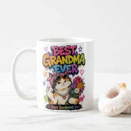 Best Grandma Ever Cat Happy Grandparents Day Graff コーヒーマグカップ