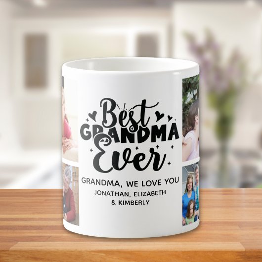 Best Grandma Ever - Cute Photo Collage for Grandma コーヒーマグカップ