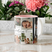 Best Grandma Ever | Elegant Script 8 Photo Collage ツートーンマグカップ