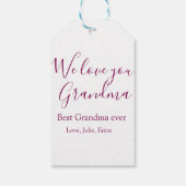 best grandma ever grandparents photo gifts classic ギフトタグ (裏面)