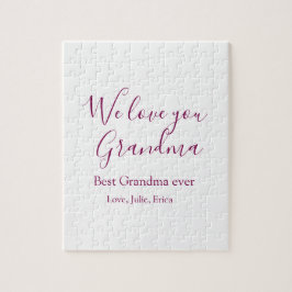 best grandma ever grandparents photo gifts classic ジグソーパズル