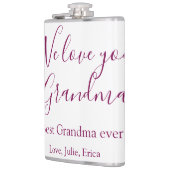best grandma ever grandparents photo gifts classic フラスク (左)