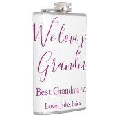 best grandma ever grandparents photo gifts classic フラスク (右)