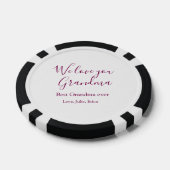 best grandma ever grandparents photo gifts classic ポーカーチップ (シングル)
