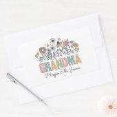 Best Grandma Ever | Happy Grandparents Day Cute 長方形シール (封筒)