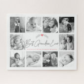 Best Grandma Ever Modern Script 10 Photo Collage ジグソーパズル (横)