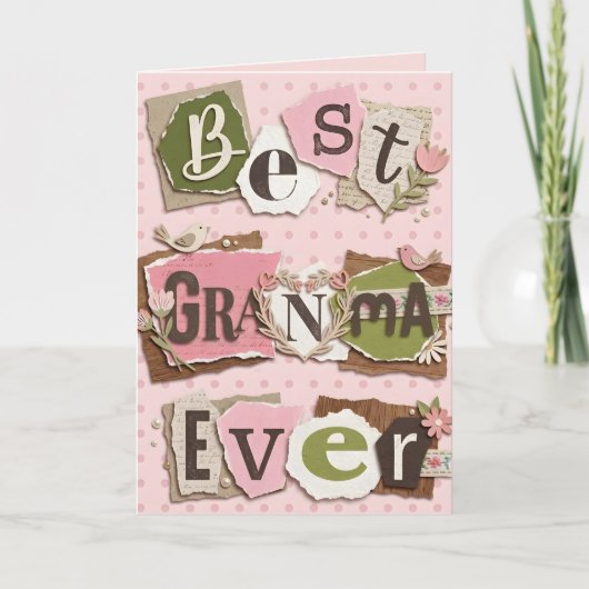 Best Grandma Ever Mother's Day Scrapbook Photo カード (正面)