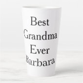 Best Grandma ever name date simple mothers day min カフェラテマグ (正面)