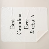 Best Grandma ever name date simple mothers day min シェルパブランケット (正面(横))