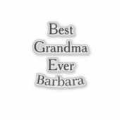 Best Grandma ever name date simple mothers day min シール (正面)