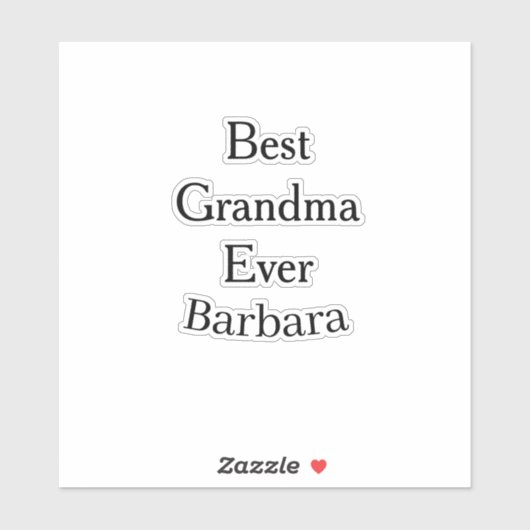 Best Grandma ever name date simple mothers day min シール (シート)