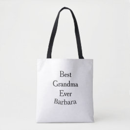 Best Grandma ever name date simple mothers day min トートバッグ