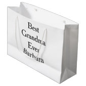 Best Grandma ever name date simple mothers day min ラージペーパーバッグ (正面アングル)