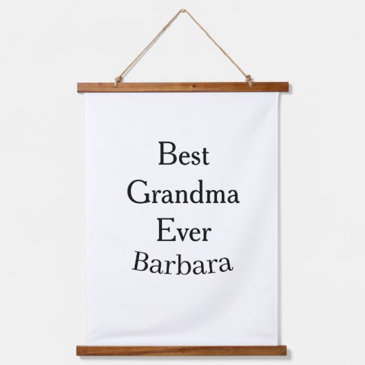 Best Grandma ever name date simple mothers day min 吊り下げ型タペストリー (正面)