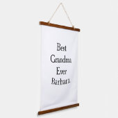 Best Grandma ever name date simple mothers day min 吊り下げ型タペストリー (傾斜あり)