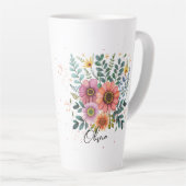 Best Grandma Ever Personalized カフェラテマグ (右アングル)
