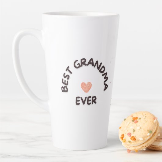 Best Grandma Ever Personalized カフェラテマグ (インサイチュ)