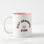 Best Grandma Ever Personalized ツートーンマグカップ (左)