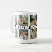 Best Grandma Ever Photo Collage – Gift with Hearts コーヒーマグカップ (正面左)