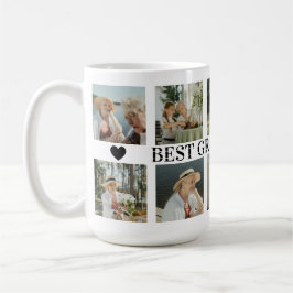 Best Grandma Ever Photo Collage – Gift with Hearts コーヒーマグカップ