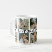 Best Grandma Ever Photo Collage – Gift with Hearts コーヒーマグカップ (正面左)