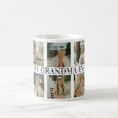 Best Grandma Ever Photo Collage – Gift with Hearts コーヒーマグカップ (中央)