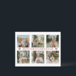 Best Grandma Ever Photo Collage – Gift with Hearts シーズンポストカード<br><div class="desc">Send love across the miles with this personalized holiday postcard designed especially for a wonderful grandmother. Featuring a custom photo collage and the heartfelt message “Best Grandma Ever” placed at the center with two sweet heart accents, this postcard turns holiday greetings into a keepsake. Perfect for Christmas, holidays, Grandparents’ Day,...</div>